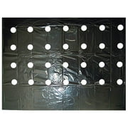 KDFWDM Black Embossed Plastic Film with Planting Holes, Plastic Mulch Garden Grass Control Barrier Film Weed Barrier Gardening Farming Landscape Sheeting